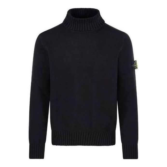 Пуловер Stone Island Turtleneck Logo Patch Sweater Тъмно синьо | 7915505A2-V0029, 0