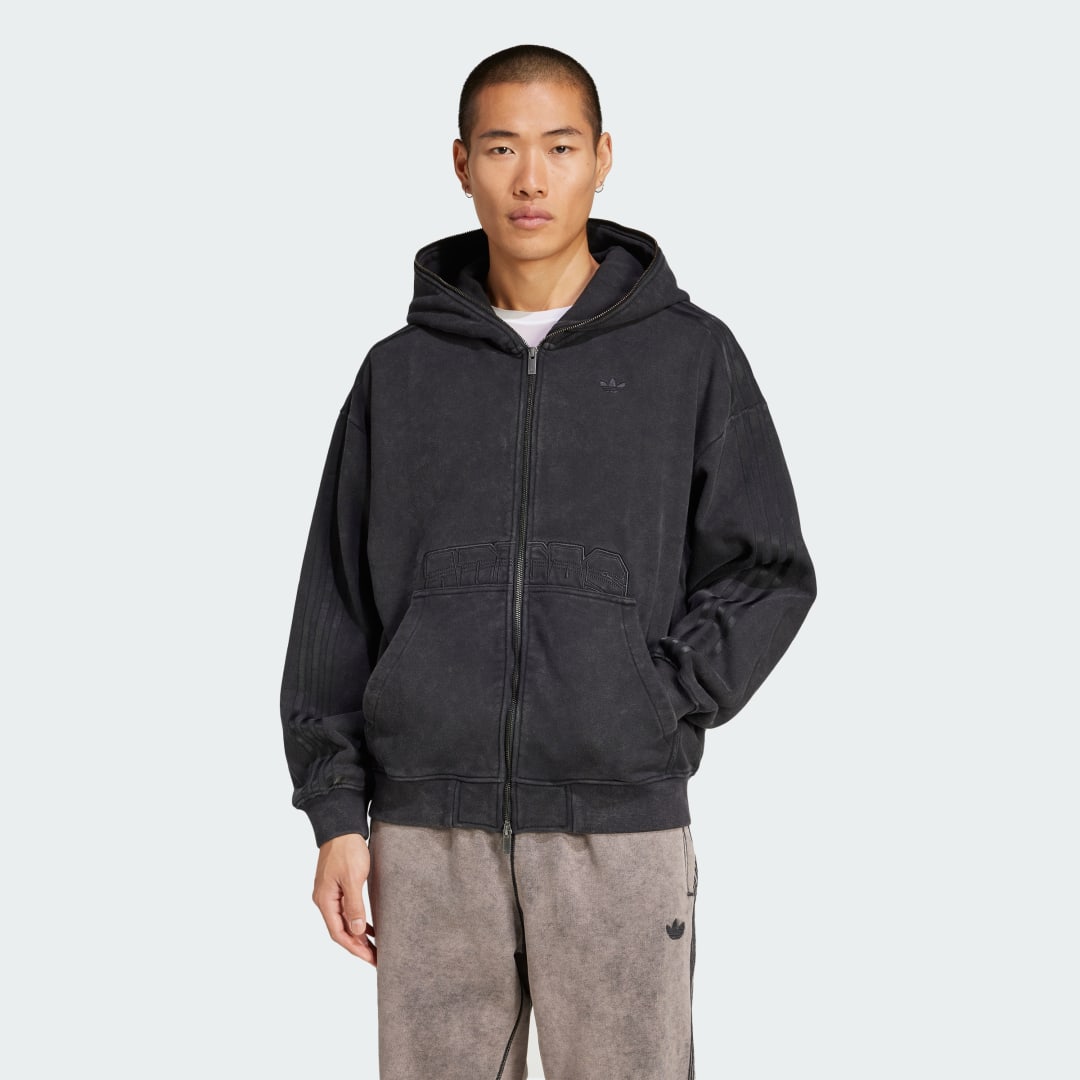 Суитчър adidas Performance Adilenium Season 3 Graphic Full-Zip Hoodie Черно | JZ5638, 0