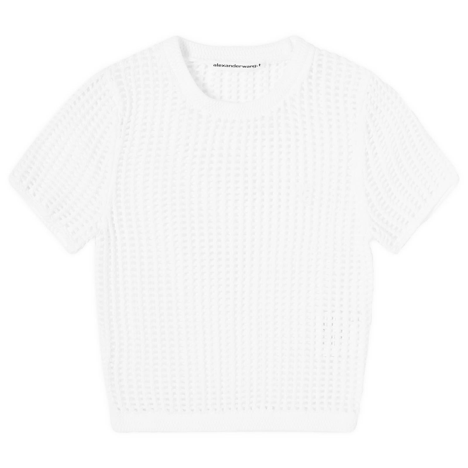 Тениска Alexander Wang Logo Crop Бяло | 4KC2241018-100, 0