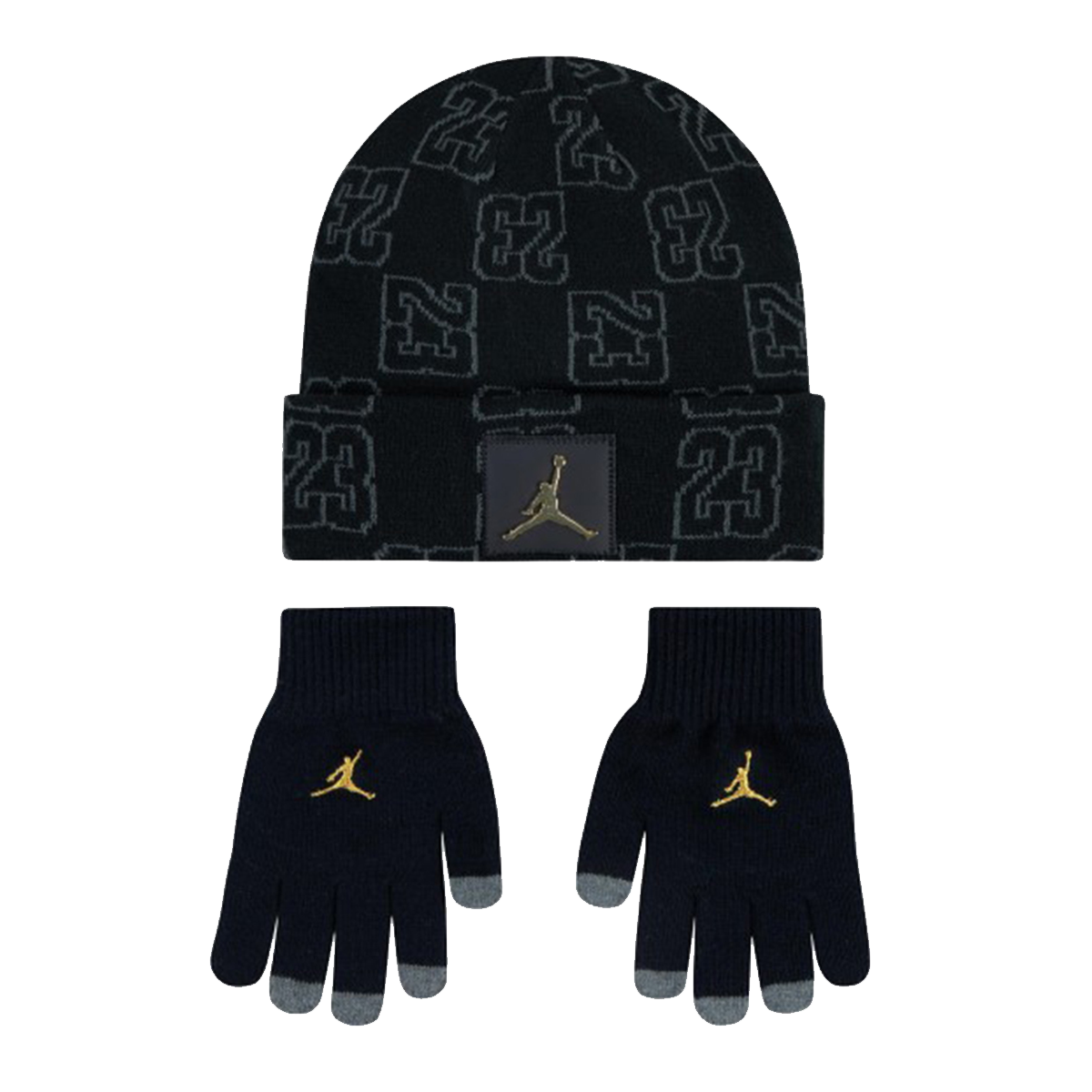 Шапка Nike Jordan 23 Monogram Beanie and Gloves Set Черно | 9A0970-023, 0