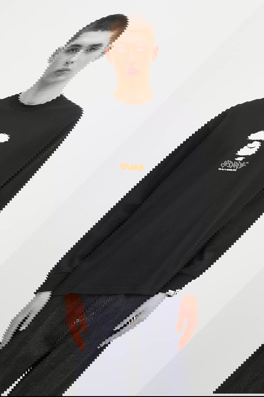 Тениска AAPE by A Bathing Ape Basic Graphic Long Sleeve T-Shirt Черно | AAPLTM1560XXN, 0