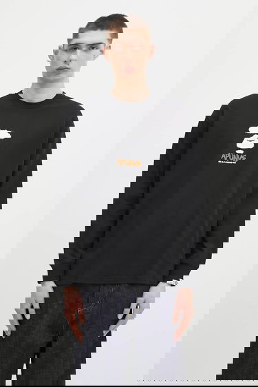 Тениска AAPE by A Bathing Ape Basic Graphic Long Sleeve T-Shirt Черно | AAPLTM1560XXN, 0
