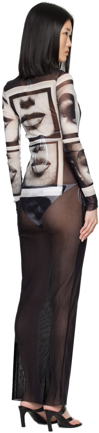 Pокля Jean Paul Gaultier 'The Eyes And Lips' Maxi Dress Черно | 24/30-F-RO251-T553-000201, 2
