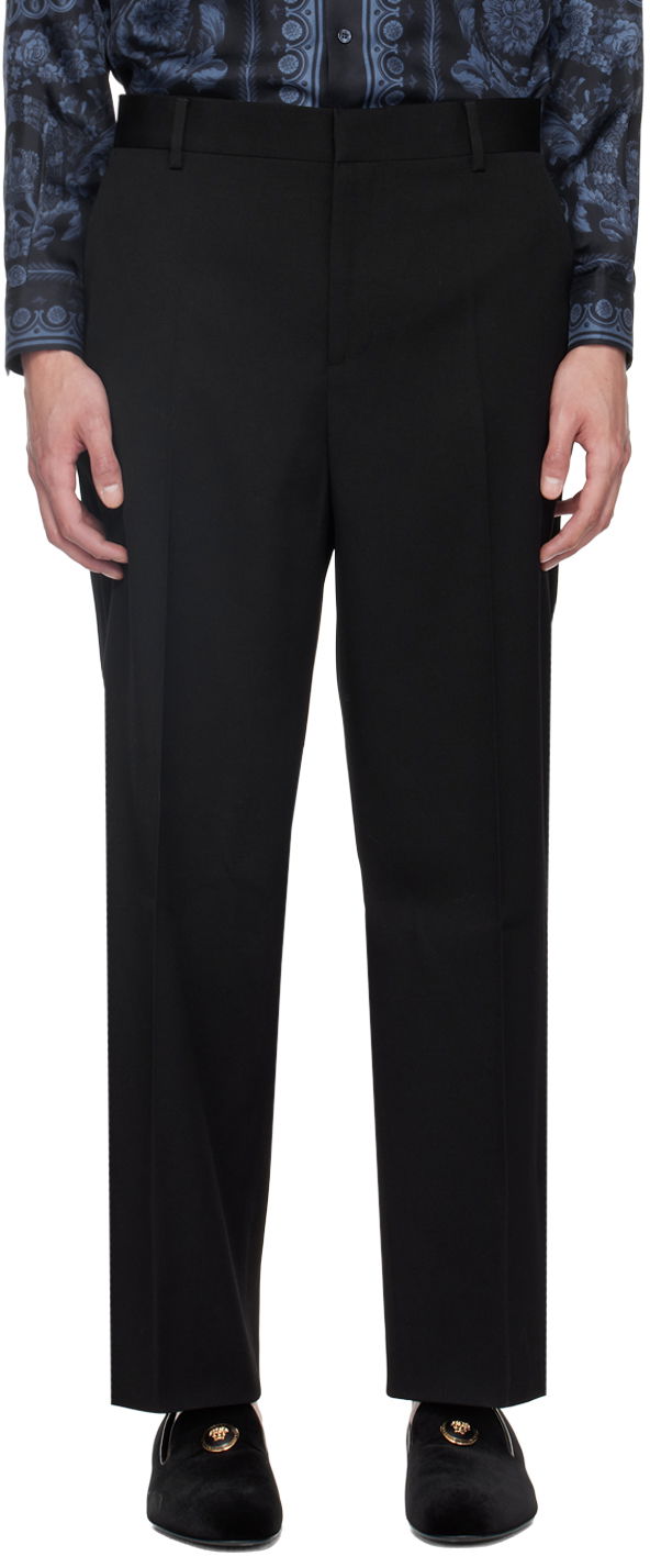 Панталони Versace Black Formal Trousers Черно | 1014779_1A10259