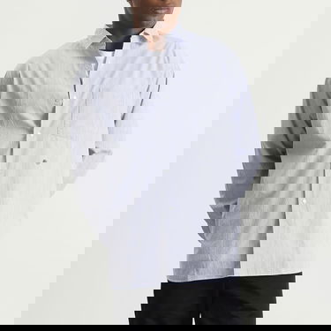 Риза NANAMICA Nanamica Regular Collar Stripe Wind Shirt, Size Small Синьо | SUGF362E-N, 2