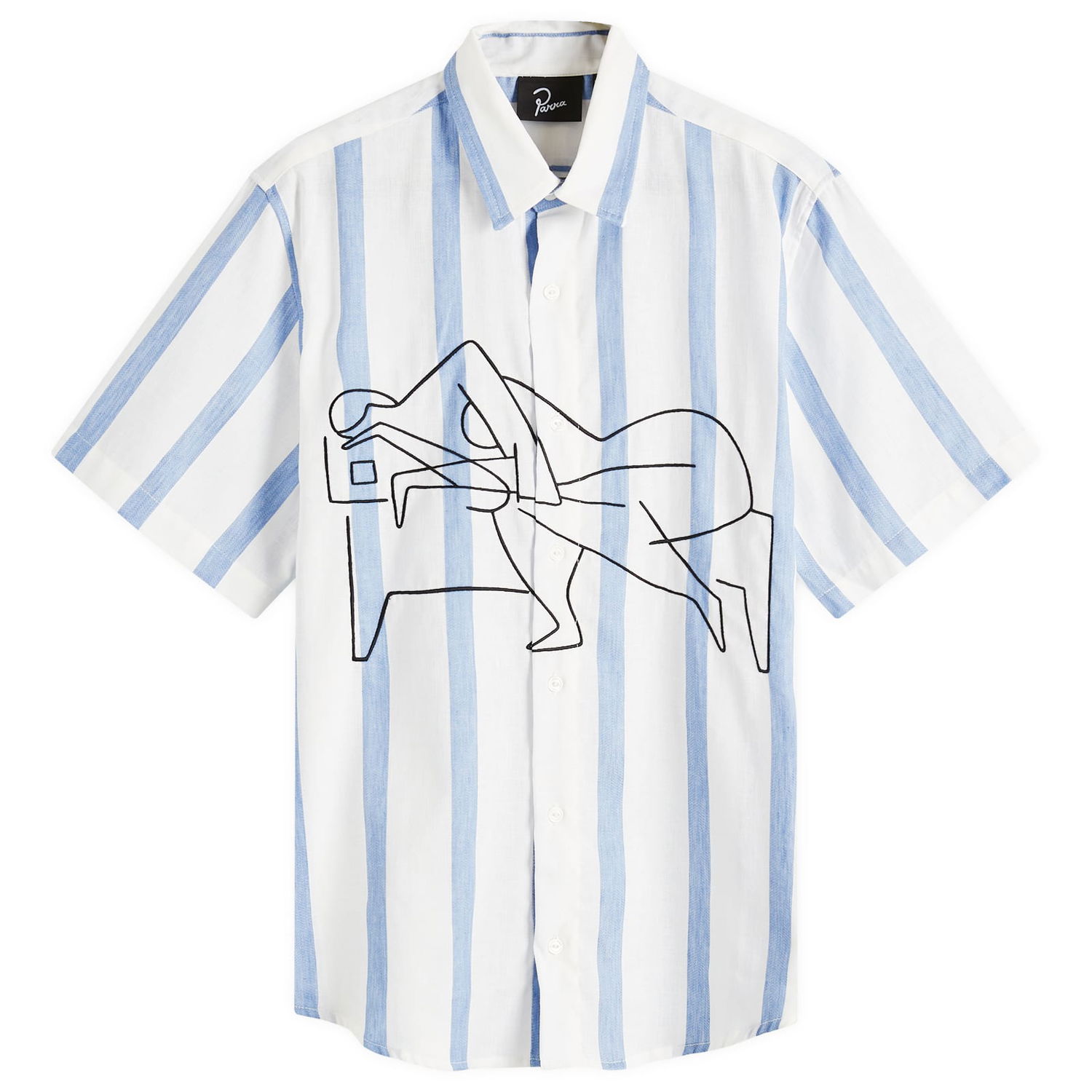 Риза By Parra Parra Sleep Now Short Sleeve Shirt, Size Large Синьо | 53240-BLU, 1