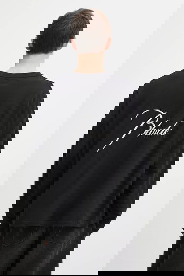 Тениска Rhude Classique reverse Cotton Long-Sleeve T-Shirt Черно | RHFW25TT10012, 0