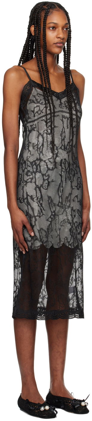 Pокля Simone Rocha Simone Rocha Floral Lace Midi Slip Dress Розово | SHMK3 0645, 4