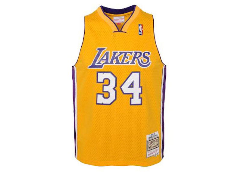 Фланелка Mitchell & Ness Mitchell & Ness Los Angeles Lakers Shaquille O'Neal 1999-00 Swingman Jersey Жълто | 9N2B7BHM0-LAKSO-Y99, 0