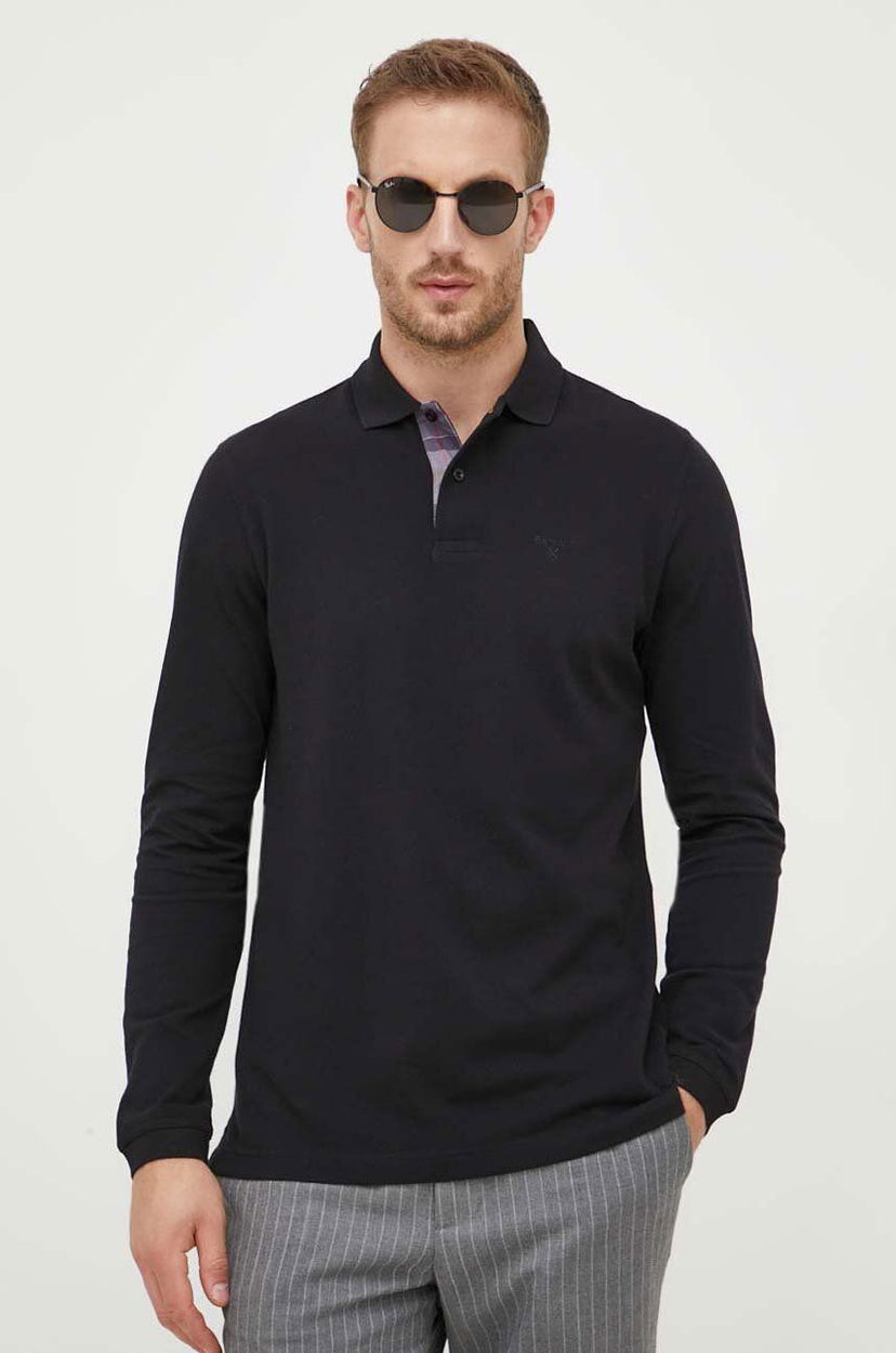 Тениска Barbour Long Sleeve T-Shirt Черно | MML0705