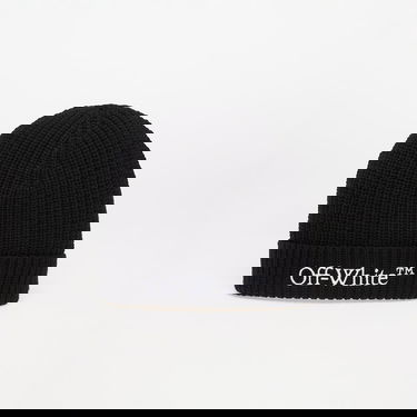 Шапка Off-White Off-White Bookish Classic Knit Beanie Черно | OMLC041C99KNI0031001, 0