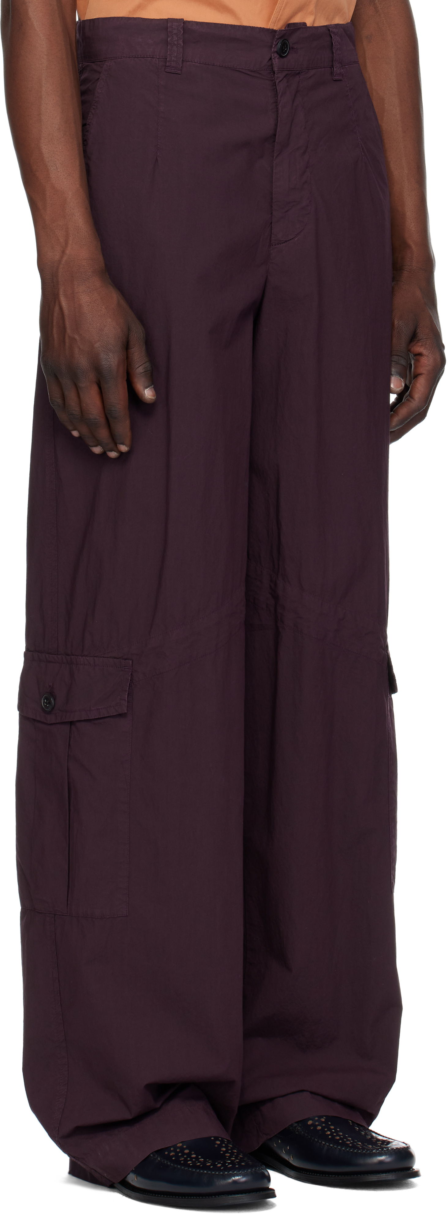 Карго панталони Dries Van Noten Dries Van Noten Loose Cargo Pants Лилаво | 251-020941-1148, 1