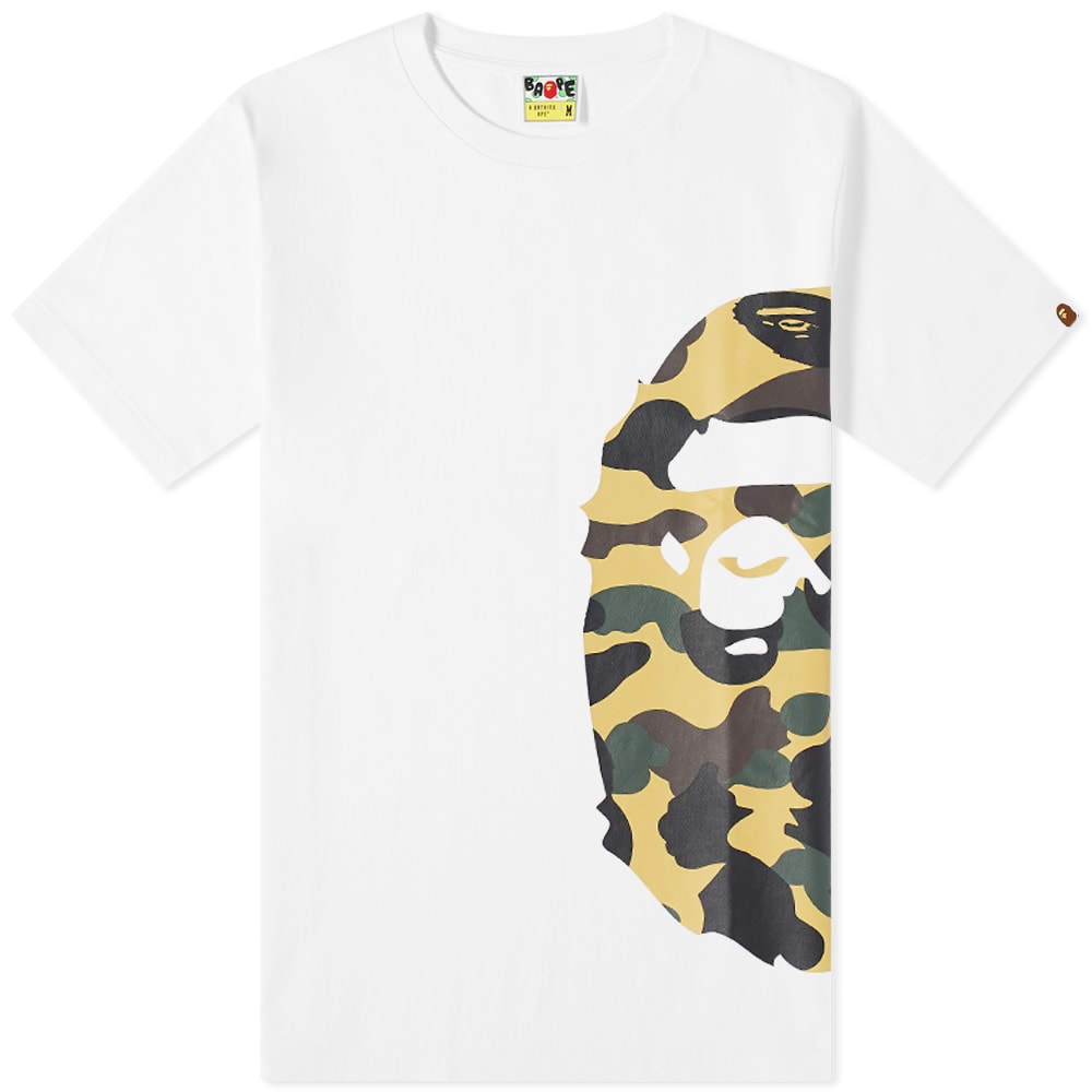 Тениска BAPE A Bathing Ape 1st Camo Side Big Ape Head Tee Бяло | 001TEI801010M-WYE, 0
