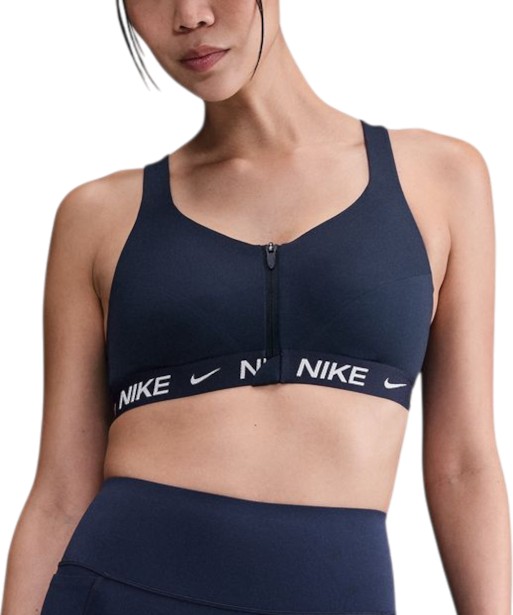Сутиен Nike Indy High Support Front-Zip Sports Bra Тъмно синьо | hq2751-410, 0
