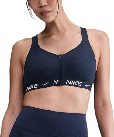 Сутиен Nike Indy High Support Front-Zip Sports Bra Тъмно синьо | hq2751-410, 0