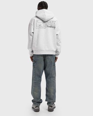 Суитчър OBEY Nico Heavy Hoodie Сиво | 112470255-AGRY, 2