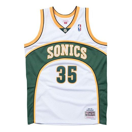 Фланелка Mitchell & Ness Mitchell & Ness Sonics Kevin Durant Jersey Бяло | SMJYGS18211-SSUWHIT07KDU