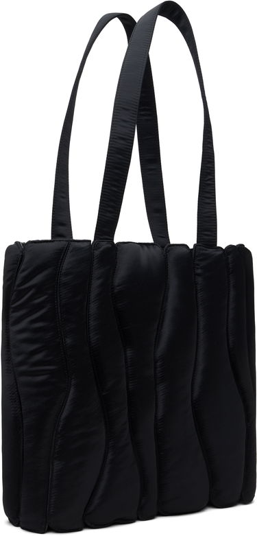 Голяма пазарска чанта Collina Strada Collina Strada Satin Caterpillar Tote Bag Черно | XX9024, 1