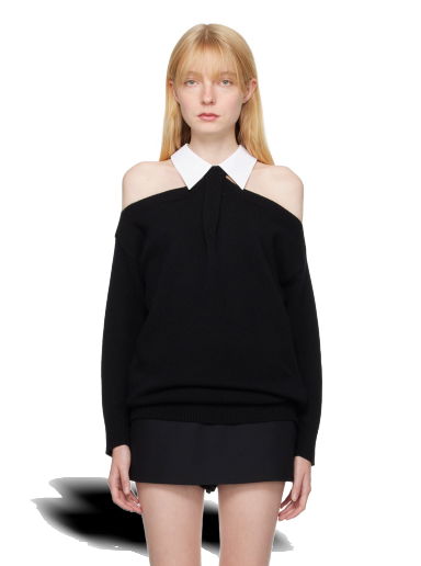 Пуловер Valentino Spread Collar Sweater Черно | 3B0KC51K897