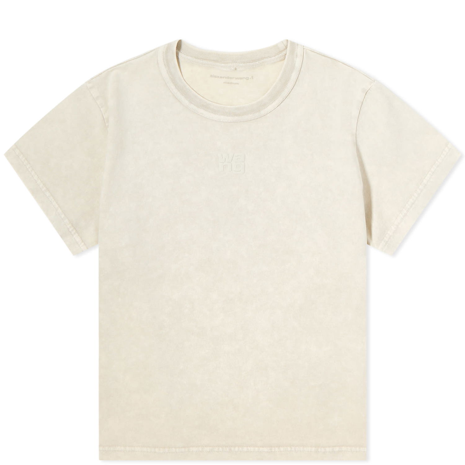 Тениска Alexander Wang Puff Paint Logo Essential Shrunken Tee Бежово | 4CC3221358-078, 0