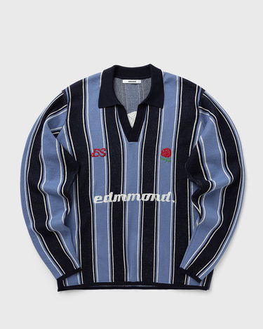 Поло тениска Edmmond Studios Striped Knitted Polo Shirt Синьо | 325-60-20540, 2