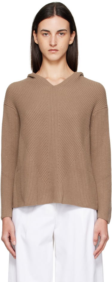 Суитчър Max Mara Max Mara Falcone Knit Hoodie Кафяво | 2529366031600, 0