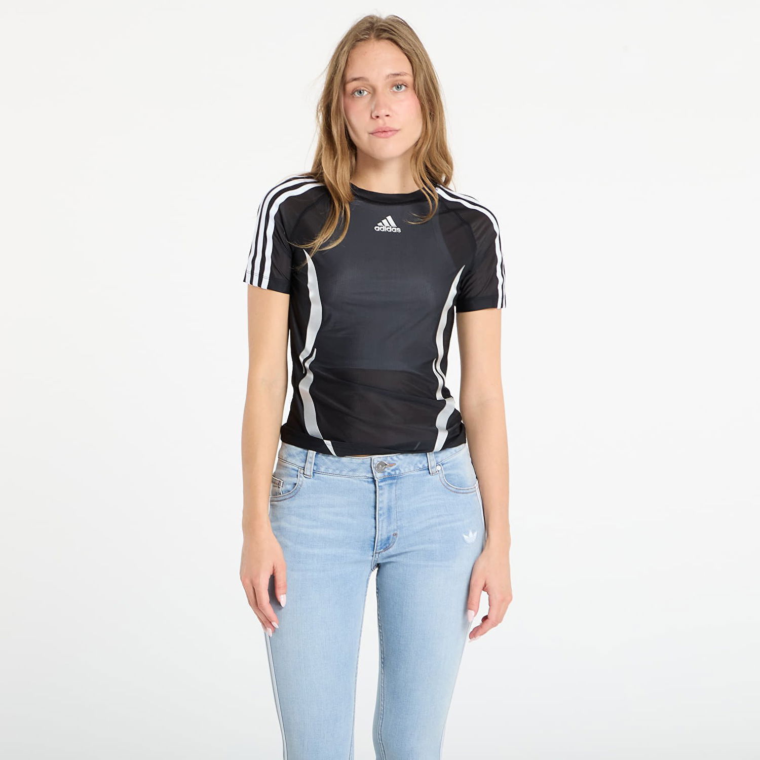 Тениска adidas Originals Adilenium Season 4 Teamgeist Tight Sheer Jersey T-Shirt Черно | KE9795, 0