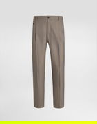 Dolce & Gabbana Double-fold Wool Canvas Trousers