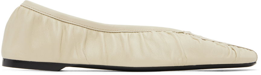 Кецове и обувки TOTEME The Gathered Ballerina Flats Бежово | 243-WAS2747-LE0052, 0