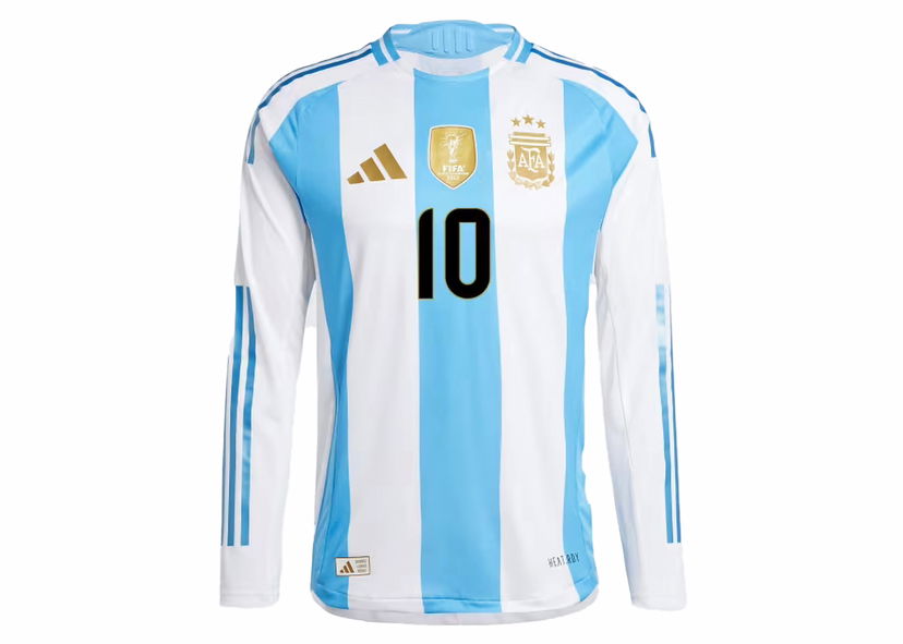 Фланелка adidas Originals Argentina 2024/25 Long Sleeve Messi Home Authentic Jersey White/Blue Burst Синьо | JN1508