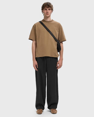 Панталони AMI Elasticated Waist Trousers Черно | HTR827.WV0066-020, 2