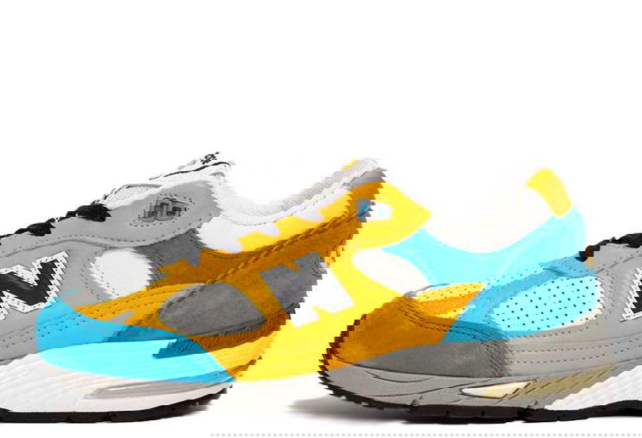 Кецове и обувки New Balance Sneakersnstuff x 991 "Blue/Yellow" Жълто | M991EF, 1