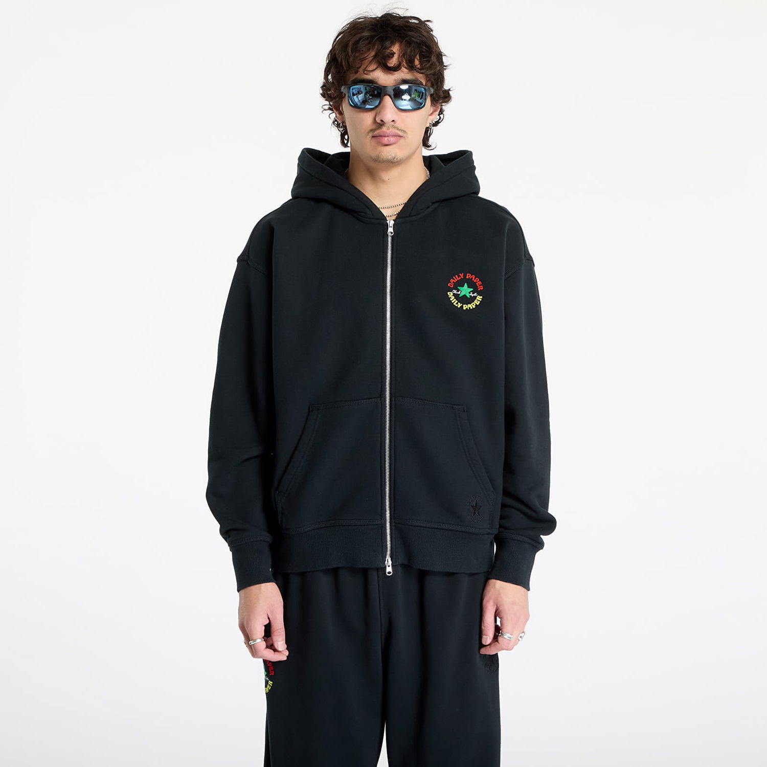 Суитчър Converse Converse x Daily Paper Full Zip Hoodie Черно | 10027826-A01, 0