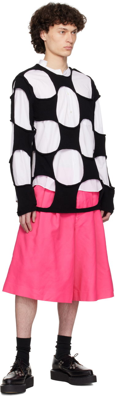 Пуловер Comme des Garçons Homme Plus Cotton Code Intarsia B Pattern Crewneck Sweater Черно | PO-N012-051, 3