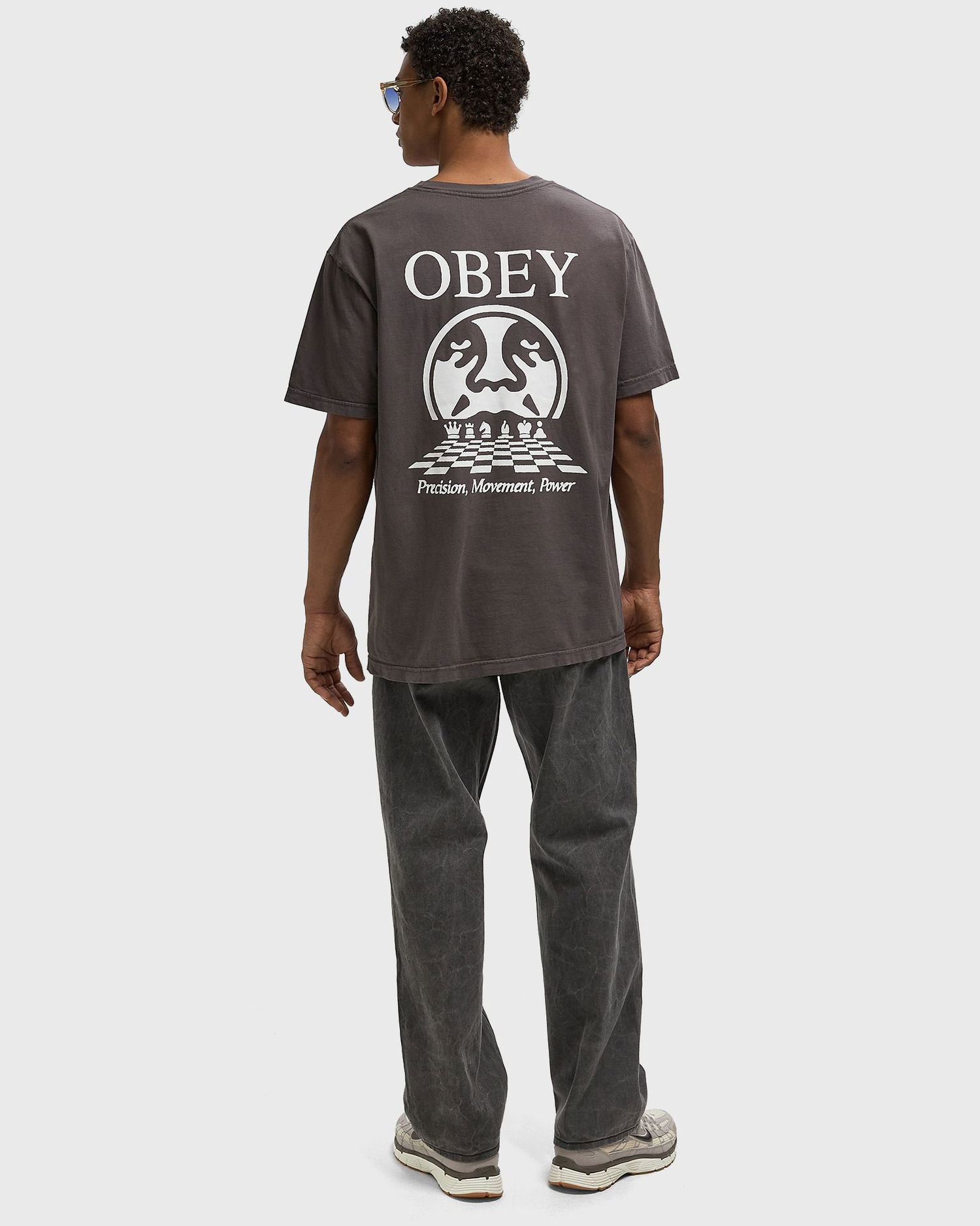 Тениска OBEY T-Shirt precision Сиво | 167924226-DBA, 1