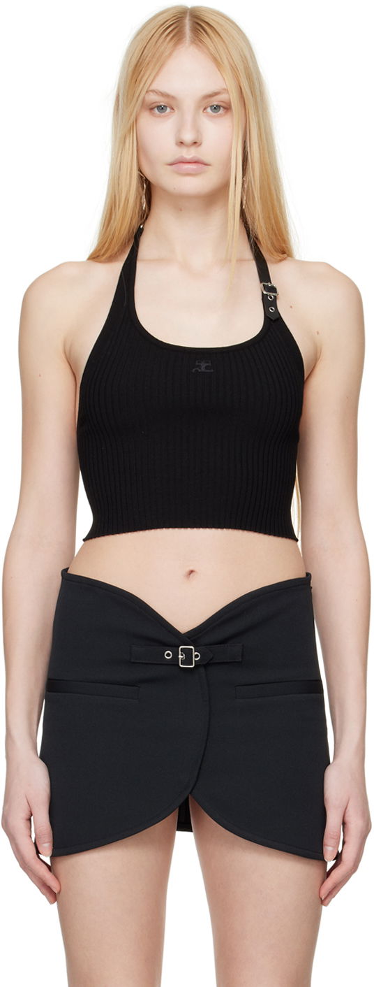 Потник Courrèges Courrèges Holistic Buckle Tank Top Черно | 124MTO239FI0001