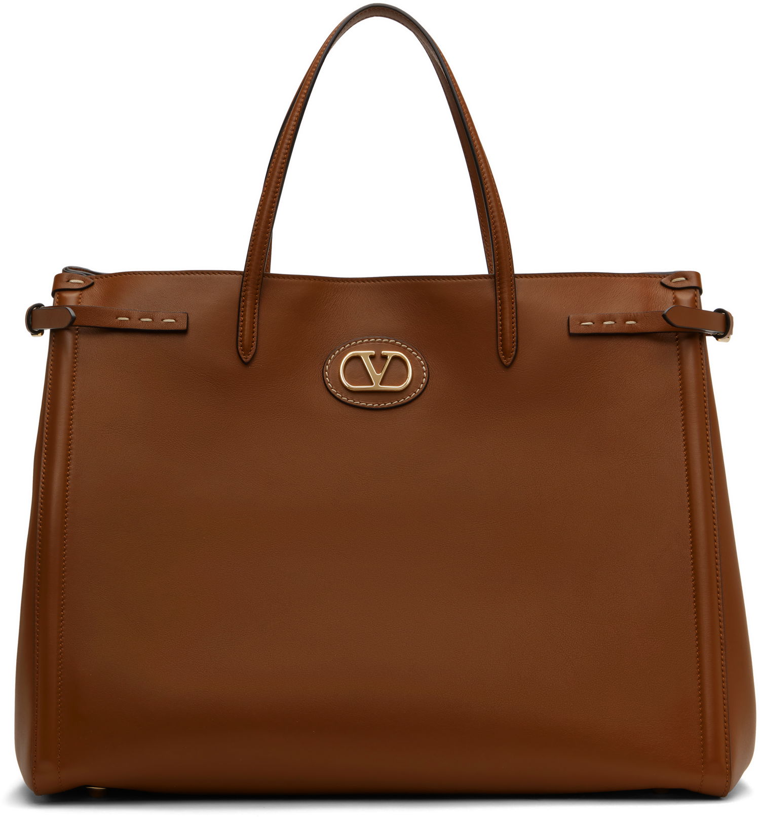 Голяма пазарска чанта Valentino Valentino Garavani Antibes Medium Calfskin Tote Кафяво | 6W2B0R18CVC, 0