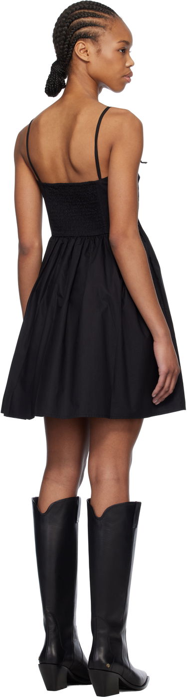 Pокля GANNI Ganni Cotton Poplin Strap Mini Dress Черно | W0194, 2