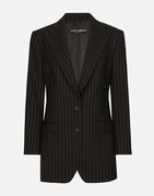 Single-breasted Pinstripe Wool Jacket