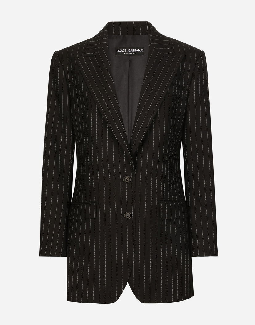 Яке Dolce & Gabbana Single-breasted Pinstripe Wool Jacket Многоцветен | F290XTFR21XS8052