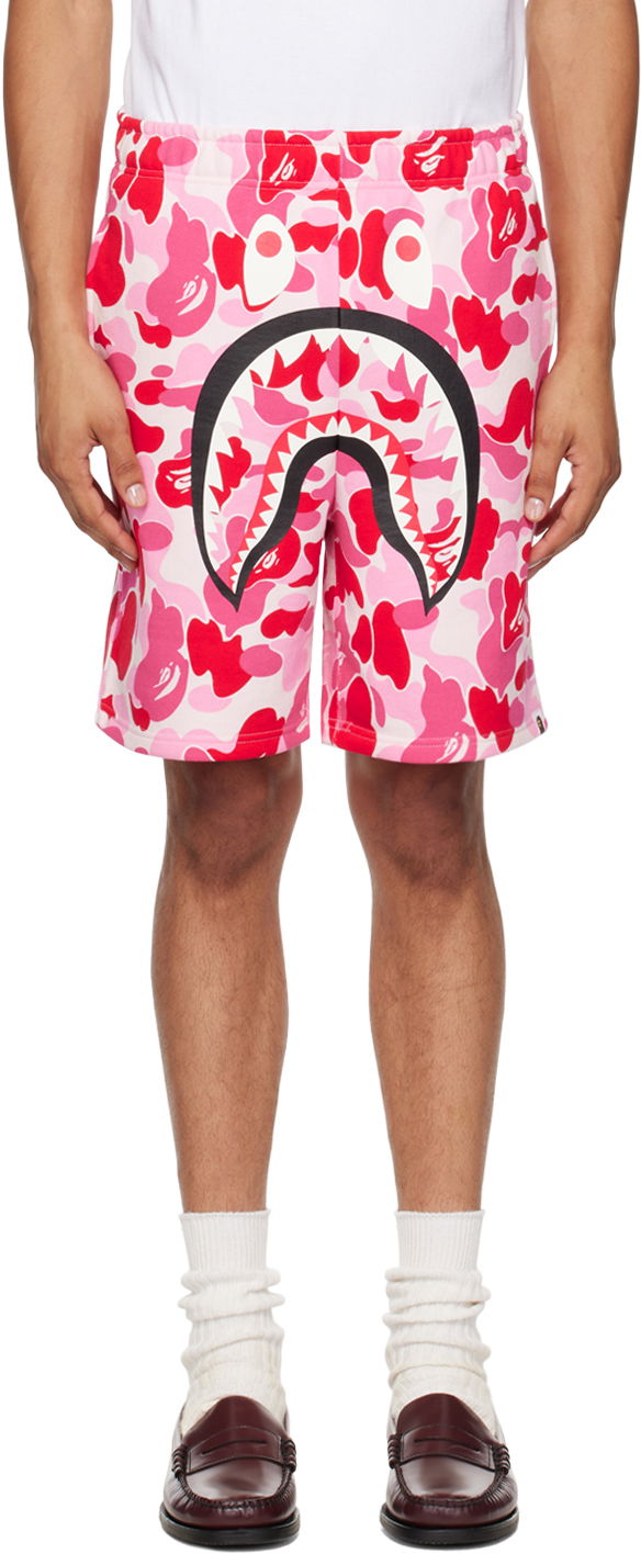 BAPE Pink ABC Camo Shark Shorts