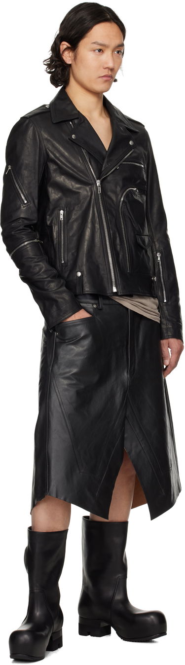 Яке Rick Owens Rick Owens Hollywood Bauhaus Stooges Leather Jacket Черно | RU01E5765 LSU, 3