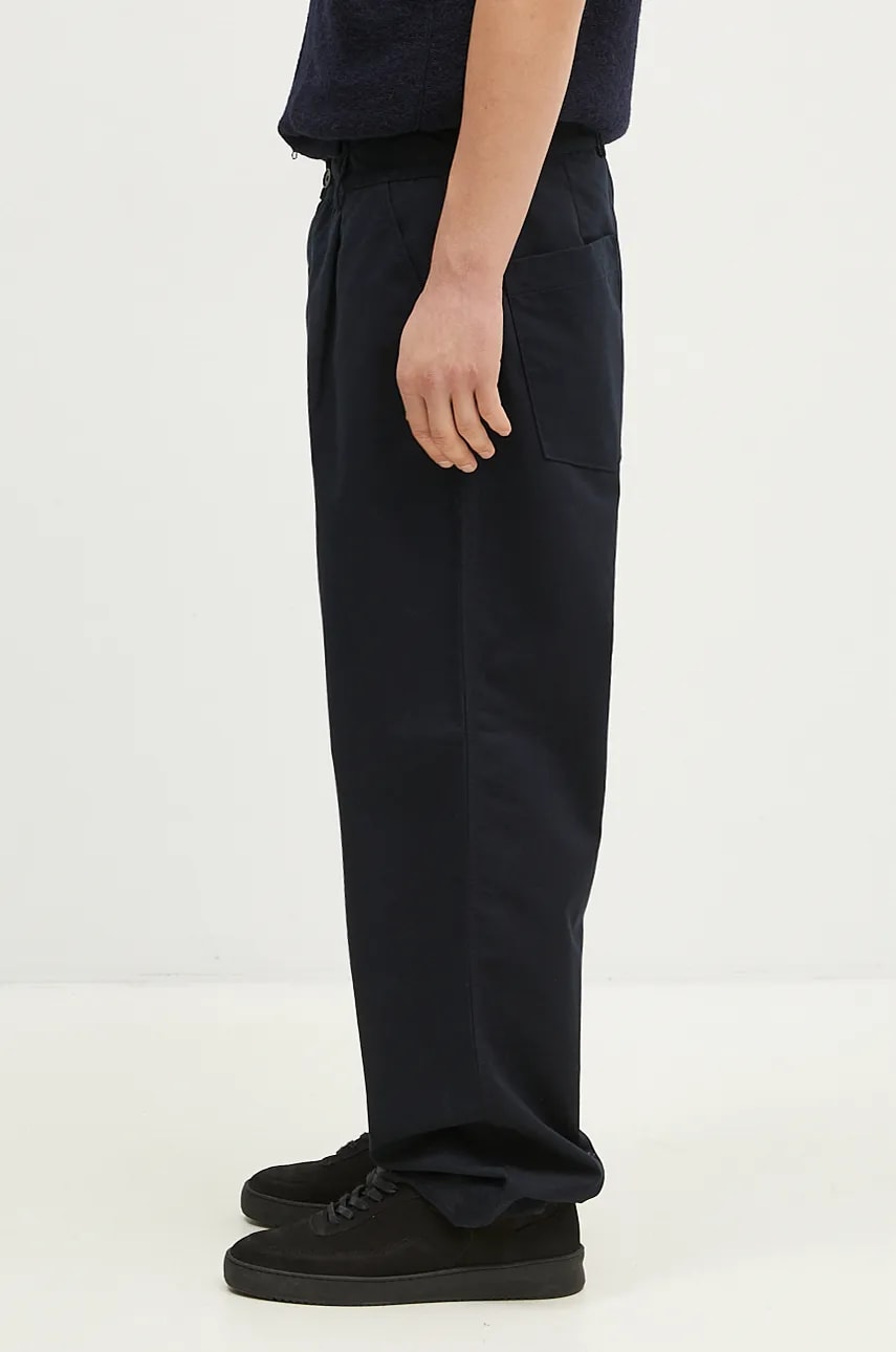Панталони Universal Works Universal Works Pleated Trousers Тъмно синьо | 31149.NAVY, 1