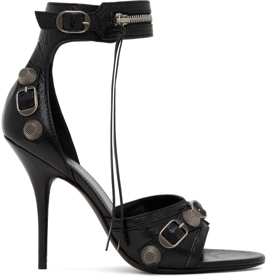 Кецове и обувки Balenciaga Cagole Heeled Sandals "Black" Черно | 743057 WAD4E, 0