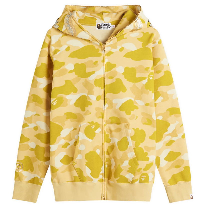 Суитчър BAPE A Bathing Ape Camo Shark Full Zip Hoodie Жълто | 001ZPK302004L-YLW