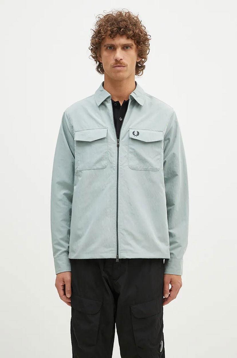 Риза Fred Perry Overshirt With Logo Зелено | M5684.959