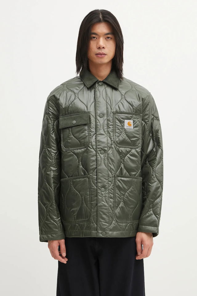 Oscar Chore Liner Quilted Jacket with Corduroy Collar