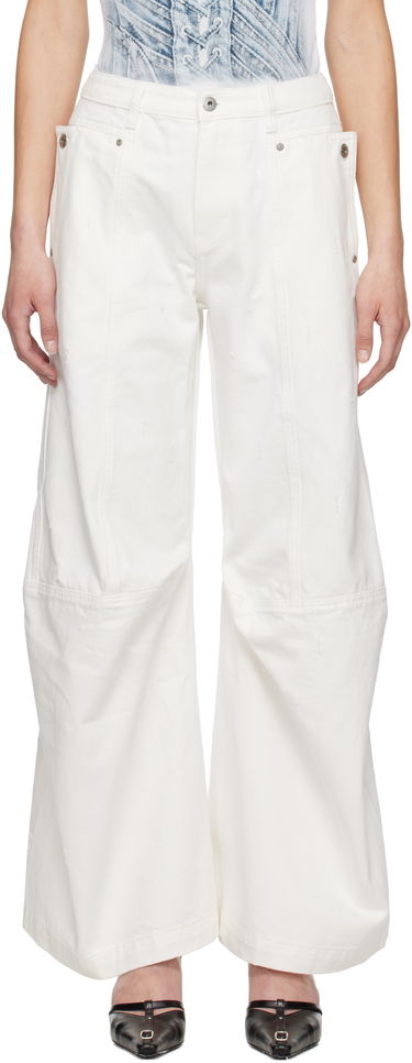 Карго панталони Feng Chen Wang Feng Chen Wang Cargo Jeans Бяло | FWS19TR03, 0