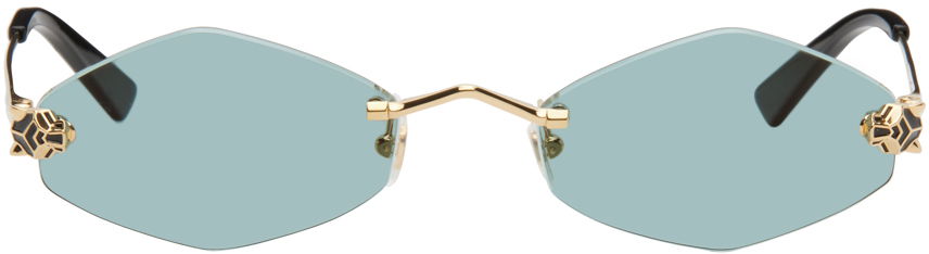 Слънчеви очила Cartier Oval Sunglasses Тюркоазено | CT0433S, 0