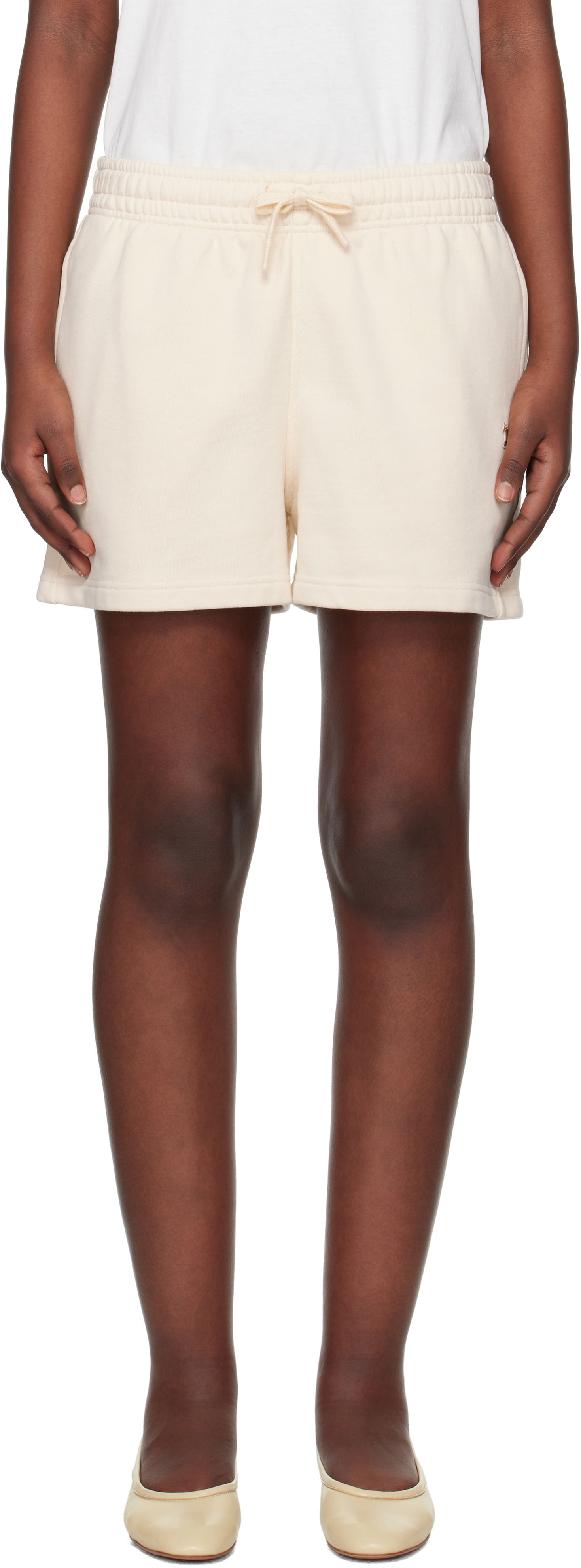 Къси панталони MAISON KITSUNÉ Maison Kitsuné Baby Fox Patch Regular Jog Shorts Бежово | MW01113KM0325, 0